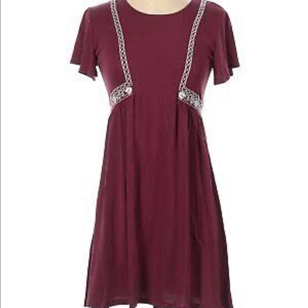 Altar’d State women’s plum colored casual swing dress Size Small
